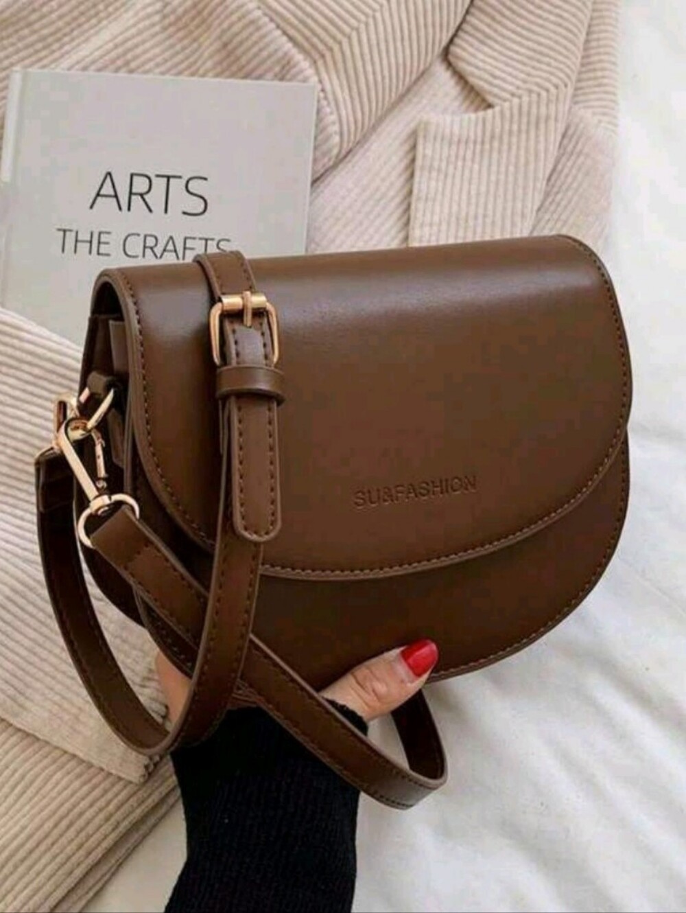 BRAND NEW ** Brown Saddle Crossbody Bag